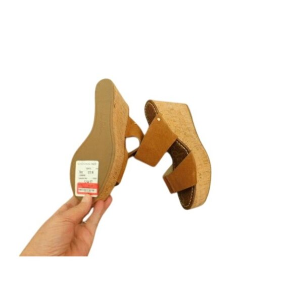 Sam Edelman Size 7.5M Brown Suede Wedge Platform Heels Shoes NWT - Picture 4 of 4